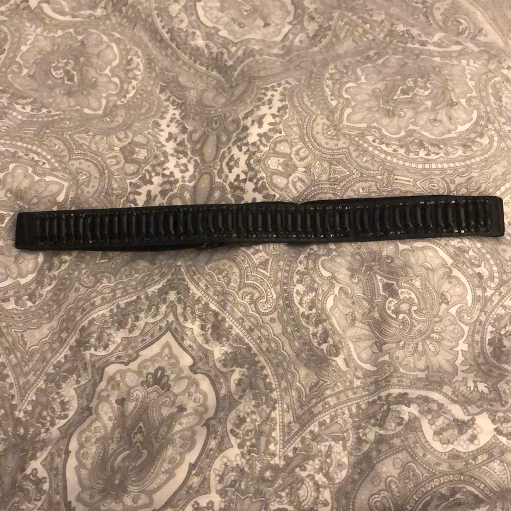 BCBGMaxazria Embellished Black Stretch Belt